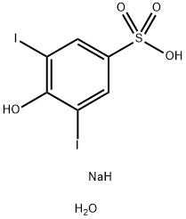 4-Hydroxy-3,5-diiodobenzenesufonic Acid Dihydrate, Sodium Salt, >95% Struktur