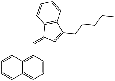 (E)-1-((3-Pentyl-1H-inden-1-ylidene)methyl)naphthalene Struktur