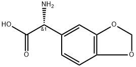 (R)- alpha-amino-1,3-Benzodioxole-5-acetic acid Struktur