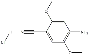 Benzonitrile, 4-amino-2,5-dimethoxy-, monohydrochloride Struktur