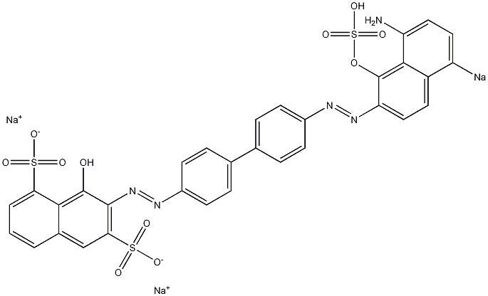 3-[[4'-[(8-Amino-1-hydroxy-5-sodiosulfo-2-naphthalenyl)azo]-1,1'-biphenyl-4-yl]azo]-4-hydroxynaphthalene-2,5-disulfonic acid disodium salt Struktur