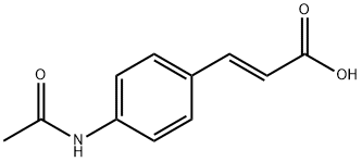 (2E)-3-[4-(Acetylamino)phenyl]-2-propenoic acid Struktur