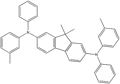 9,9-Dimethyl-N,N'-bis(3-methylphenyl)-N,N'-diphenyl-9H-fluorene-2,7-diamine Struktur