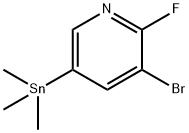 3-Bromo-2-fluoro-5-(trimethylstannyl)-pyridine Struktur