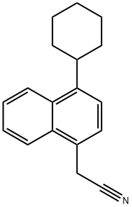 1-Cyanomethyl-4-cyclohexylnaphthalene Struktur