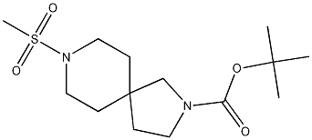 2,8-Diazaspiro[4.5]decane-2-carboxylic acid, 8-(methylsulfonyl)-, 1,1-dimethylethyl ester Struktur