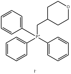 Triphenyl[(tetrahydro-2H-pyran-4-yl)methyl]phosphonium iodide Struktur