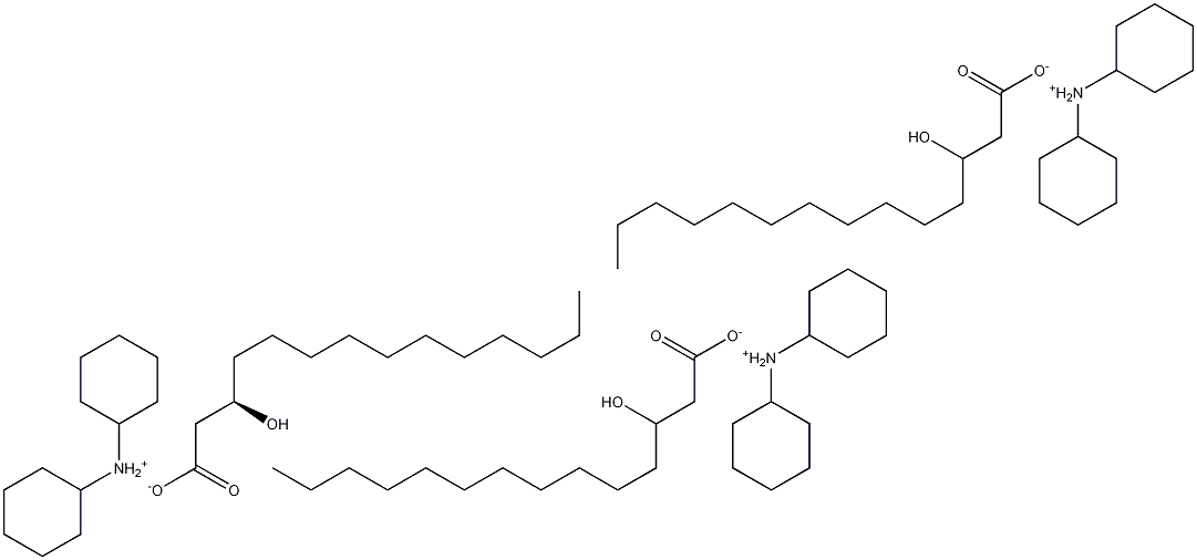 (R)-3-Hydroxy Myristic Acid Tri(dicyclohexylammonium Salt) Structure