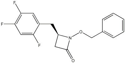 (4R)-1-(Phenylmethoxy)-4-[(2,4,5-trifluorophenyl)methyl]-2-azetidinone Struktur