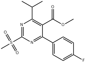 Methyl 4-(4-Fluorophenyl)-6-isopropyl-2-(methylsulfonyl)pyrimidine-
5-carboxylate Struktur