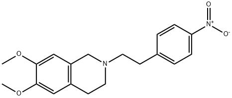 1,2,3,4-Tetrahydro-6,7-dimethoxy-2-[2-(4-nitrophenyl)ethyl]isoquinoline Struktur