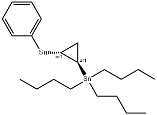 Tributyl(2-(phenylthio)cyclopropyl)stannane Struktur