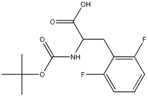 2-(tert-Butoxycarbonylamino)-3-(2,6-difluorophenyl)propanoic acid Struktur