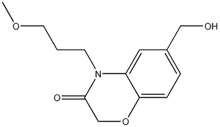 6-(hydroxymethyl)-4-(3-methoxypropyl)-2H-benzo[b][1,4]oxazin-3(4H)-one Struktur