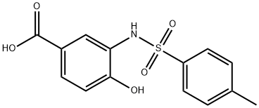 4-Hydroxy-3-p-tolylsulfonamidobenzoic acid Struktur