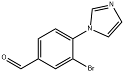 Benzaldehyde, 3-bromo-4-(1H-imidazol-1-yl)- Struktur