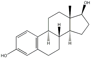 3,17-beta-Dihydroxyestra-1,3,5(10)-triene Struktur