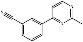 3-(2-methylpyrimidin-4-yl)benzonitrile Struktur