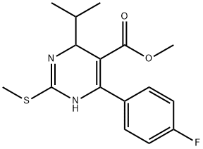 Methyl 6-(4-Fluorophenyl)-4-isopropyl-2-methylthio-1,4-dihydropyrimidine
-5-carboxylate Struktur