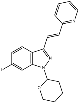 (E)-6-Iodo-3-[2-(pyridin-2-yl)ethenyl]-1-(tetrahydro-2H-pyran-2-yl)-1H-indazole