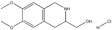 (6,7-Dimethoxy-1,2,3,4-tetrahydro-isoquinolin-3-yl)-methanol hydrochloride Struktur