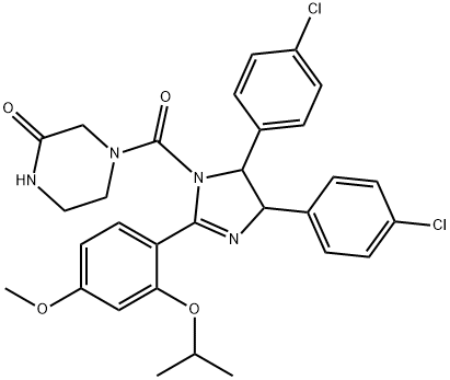 4-[[4,5-Bis(4-chlorophenyl)-4,5-dihydro-2-[4-methoxy-2-(1-methylethoxy)phenyl]-1H-imidazol-1-yl]carbonyl]-2-piperazinone