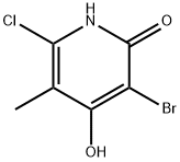 5-Bromo-2-chloro-4,6-dihydroxy-3-methylpyridine Struktur