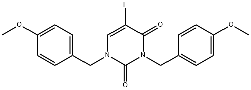 1,3-Bis(4-methoxybenzyl)-5-fluorouracil Struktur