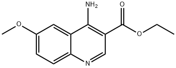 4-Amino-6-methoxyquinoline-3-carboxylic acid ethyl ester Struktur