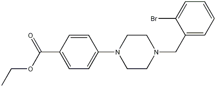 4-[4-[(2-Bromophenyl)methyl]-1-piperazinyl]benzoic Acid Ethyl Ester Struktur