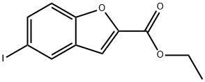 5-Iodo-benzofuran-2-carboxylic acid ethyl ester Struktur