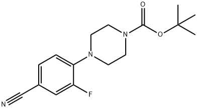 4-(4-Cyano-2-fluorophenyl)piperazine-1-carboxylic acid tert-butyl ester Struktur