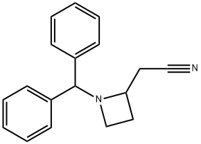 2-(1-benzhydrylazetidin-2-yl)acetonitrile Struktur