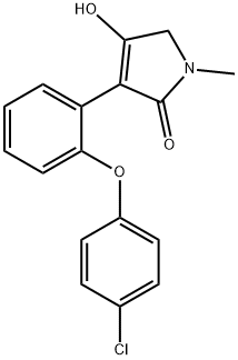 3-[2-(4-Chlorophenoxy)phenyl]-1,5-dihydro-4-hydroxy-1-methyl-2H-pyrrol-2-one Struktur