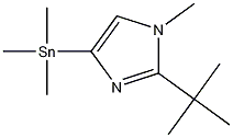 2-tert-Butyl-1-methyl-4-(trimethylstannyl)-1H-imidazole Struktur