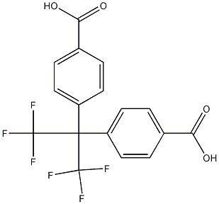 Benzoic acid, 4,4'-(2,2,2-trifluoro-1-(trifluoromethyl)ethylidene)bis- Struktur