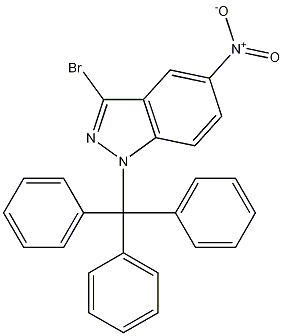 3-bromo-5-nitro-1-trityl-1H-indazole Struktur