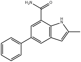 2-methyl-5-phenyl-1H-indole-7-carboxamide Struktur