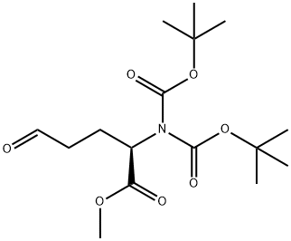 Methyl (2R)-2-(bis(tert-butoxycarbonyl)amino)-5-oxopentanoate Struktur