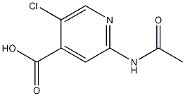 5-Chloro-2-acetamidopyridine-4-carboxylic acid Struktur