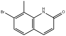 7-bromo-8-methylquinolin-2(1H)-one Struktur