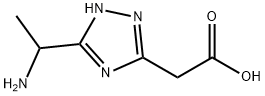 [5-(1-Amino-ethyl)-4H-[1,2,4]triazol-3-yl]-acetic acidhydrochloride Struktur