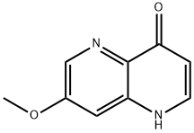 4-Hydroxy-7-methoxy-1,5-naphthyridine Struktur