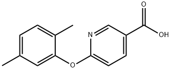 6-(2,5-dimethylphenoxy)nicotinic acid Struktur