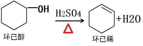 環(huán)己醇經(jīng)硫酸脫水制得環(huán)己烯的化學(xué)反應(yīng)方程式