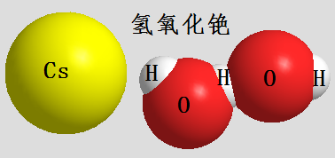 氫氧化銫 分子結構式