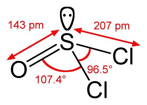 氯化亞砜分子構型