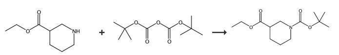 N-Boc-3-哌啶甲酸乙酯合成路線