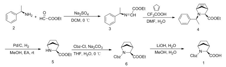 (1R,3S,4S)-N-叔丁氧羰基-2-氮雜雙環(huán)[2.2.1]庚烷-3-羧酸的合成