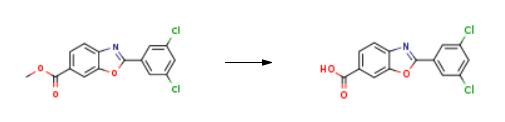 synthesis of 2-(3,5-Dichlorophenyl)-6-benzoxazole carboxylic acid.png